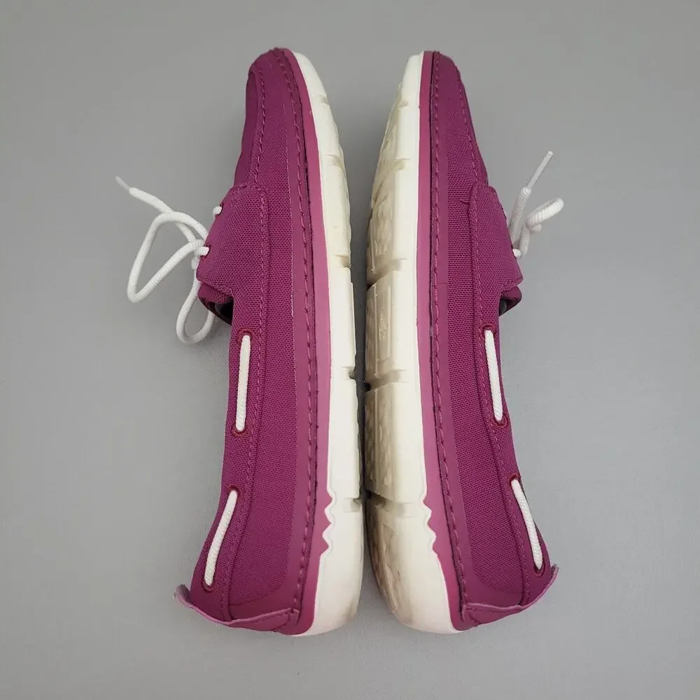 Clarks Cloudsteppers Step Maro Sand Boat Shoes Womens 8.5 Casual Sneakers Purple